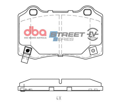 DBA 06-13 Dodge Charger SRT8 Rear SSEV Street Series Brake Pads