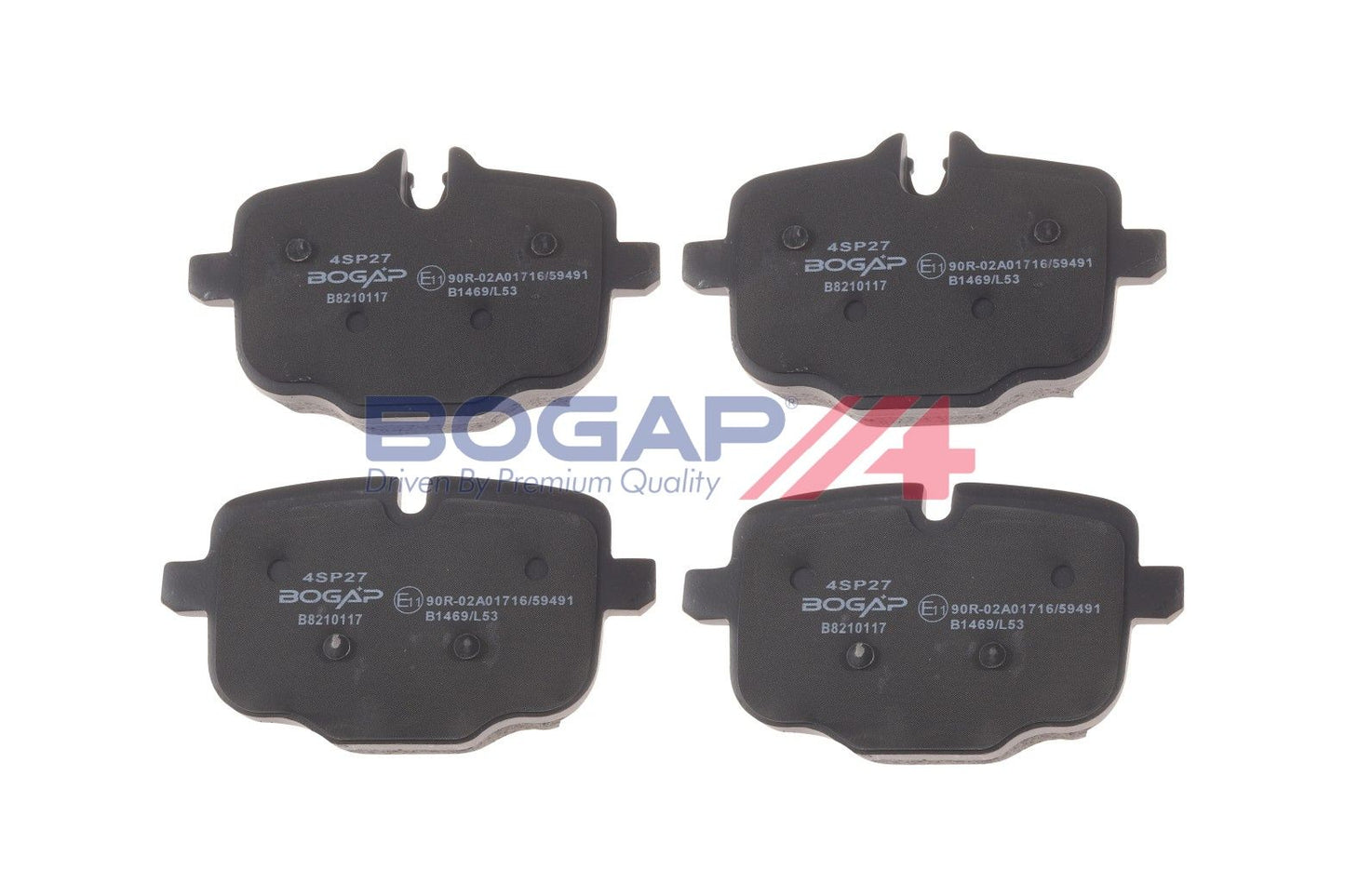 BOGAP B8210117 Brake Pad Set, Disc Brake