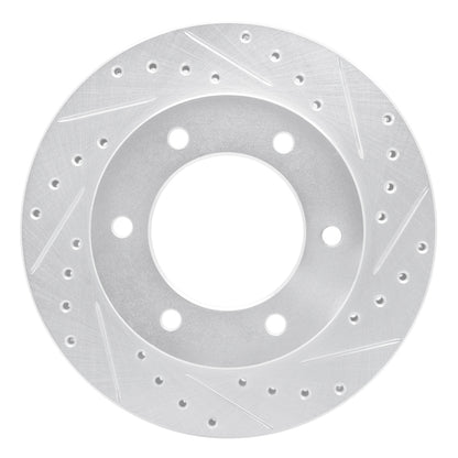 R1 Concepts R1 01-04 Honda Passport Front Right Drilled & Slotted Silver Brake Rotor