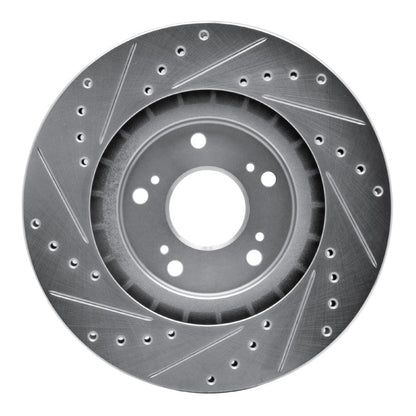 R1 Concepts R1 97-05 Acura NSX Rear Right Drilled & Slotted Silver Brake Rotor