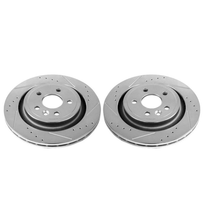 PowerStop Power Stop 11-18 Volvo S60 Rear Evolution Drilled & Slotted Rotors - Pair