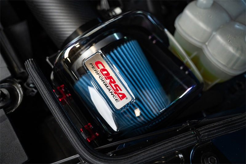 CORSA Performance Corsa 2024+ Ford Mustang GT 5.0L Carbon Fiber Cold Air Intake w/ MaxFlow Oiled Air Filters - Matte