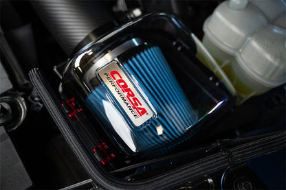 CORSA Performance Corsa 2024+ Ford Mustang GT 5.0L Carbon Fiber Cold Air Intake w/ MaxFlow Oiled Air Filters - Matte
