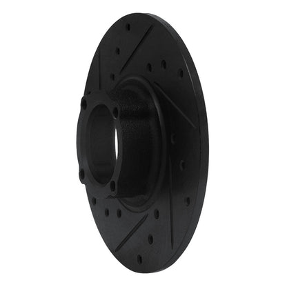 R1 Concepts R1 63-79 Austin Healey Sprite Front Left Drilled & Slotted Black Brake Rotor