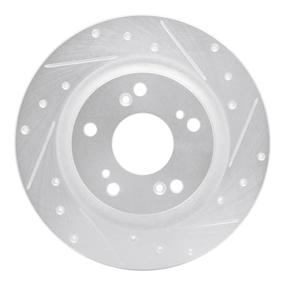 R1 Concepts R1 00-09 Honda S2000 Rear Right Drilled & Slotted Silver Brake Rotor