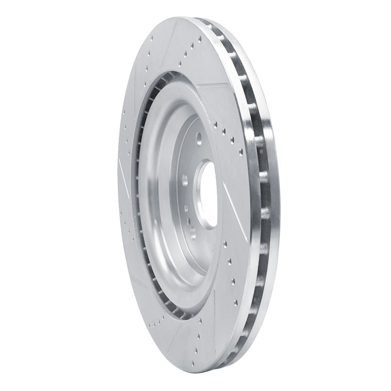 R1 Concepts R1 14-20 Cadillac Escalade Front Right Drilled & Slotted Silver Brake Rotor