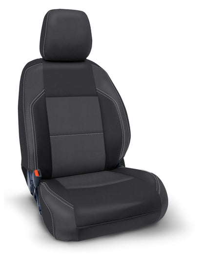 PRP Seats PRP 2016+ Toyota Tacoma Front Seat Covers with Electric Seat Adjusters (Pair) - Black/Grey