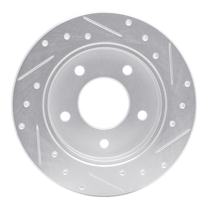 R1 Concepts R1 86-92 Buick Reatta Rear Left Drilled & Slotted Silver Brake Rotor