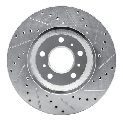 R1 Concepts R1 06-16 Buick Lucerne Front Left Drilled & Slotted Silver Brake Rotor