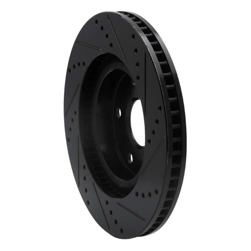 R1 Concepts R1 01-07 Peugeot 607 (Mexico) Front Left Drilled & Slotted Black Brake Rotor