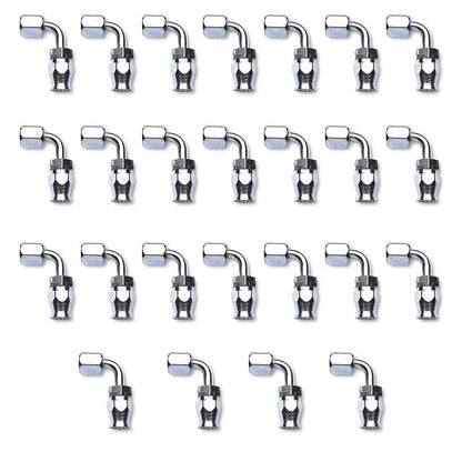 Russell Performance -6 AN Endura PowerFlex Power Steering 90 Degree Hose Ends(25 pcs.)