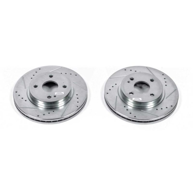 PowerStop Power Stop 11-14 Mazda 2 Front Evolution Drilled & Slotted Rotors - Pair