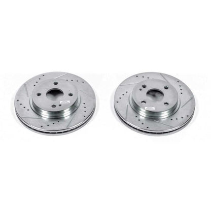 PowerStop Power Stop 11-14 Mazda 2 Front Evolution Drilled & Slotted Rotors - Pair
