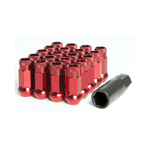 MUTEKI 32905R LUG NUTS KIT SR48 12X1.25 CHROME RED (OPEN END)