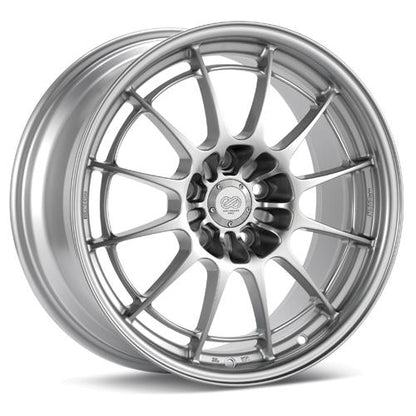 Enkei NT03+M 18x9.5 5x114.3 27mm Offset 72.6mm Bore F1 Silver Wheel