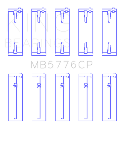King Engine Bearings Isuzu 4HK1 (Housing Bore +.020) (Size 0.25 Oversized) Main Bearing Set