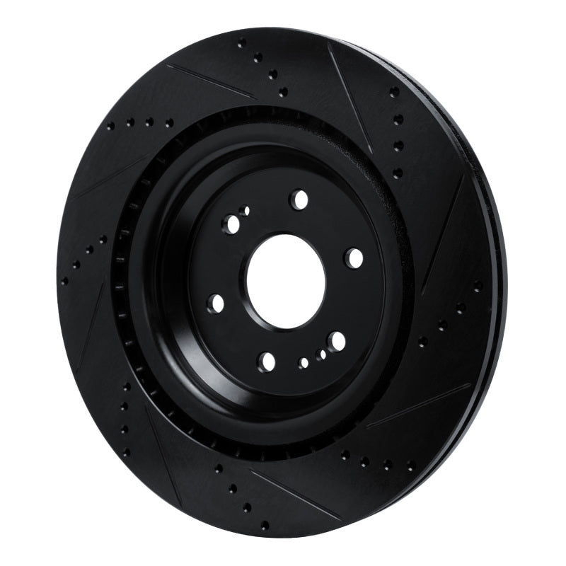 R1 Concepts R1 19-25 Cadillac Escalade Front Left Drilled & Slotted Black Brake Rotor