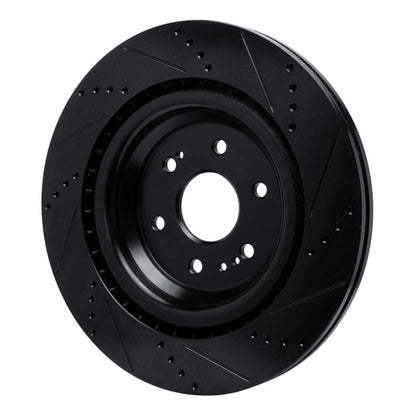 R1 Concepts R1 19-25 Cadillac Escalade Front Left Drilled & Slotted Black Brake Rotor