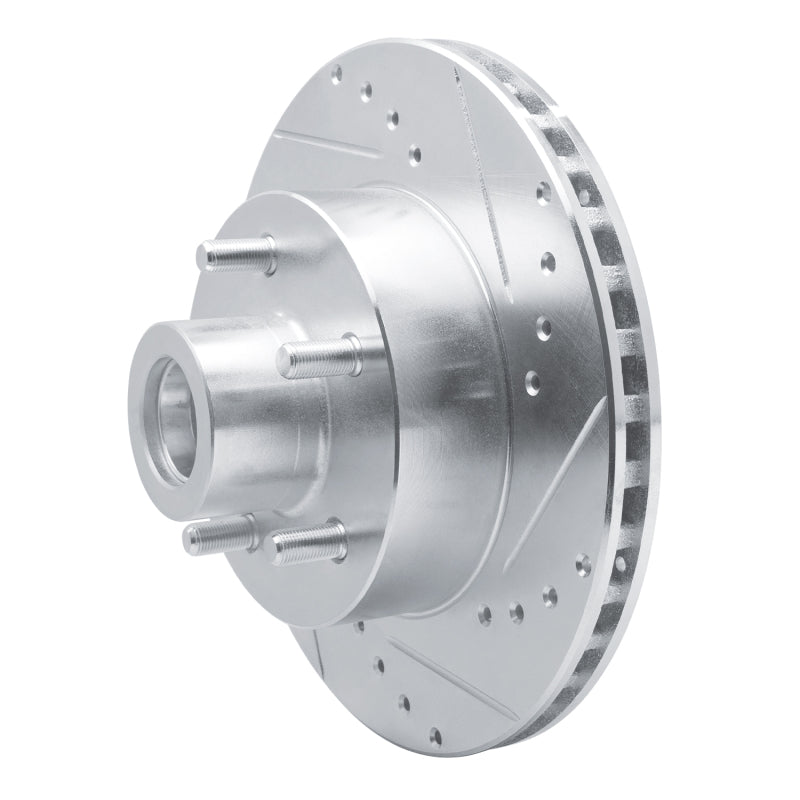 R1 Concepts R1 87-90 Dodge DAKOTA RWD Front Right Drilled & Slotted Silver Brake Rotor