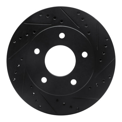 R1 Concepts R1 75-79 Ford LTD Left Rear Drilled & Slotted Black Brake Rotor