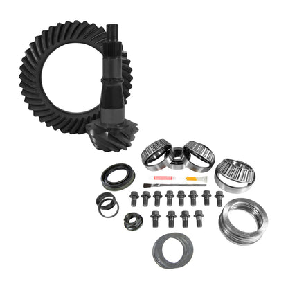 Yukon Gear & Axle Yukon Gear 9.5in GM 4.56 Rear Ring & Pinion Install Kit Axle Bearings and Seals
