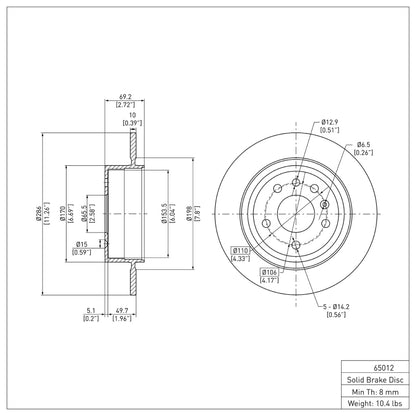 DFC 99-10 Saab 9-5 Rear Brake Rotor