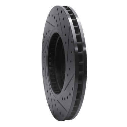 R1 Concepts R1 09-11 Cadillac STS Front Left Drilled & Slotted Black Brake Rotor