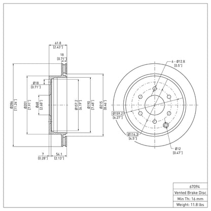 DFC 05-25 Nissan Frontier Rear GeoSPEC Coated Rotor
