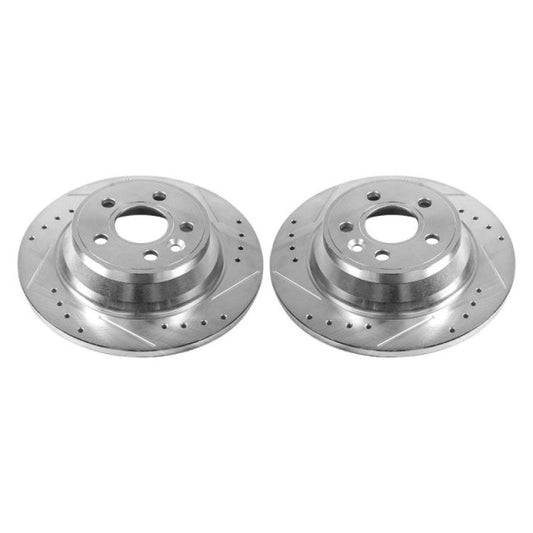 PowerStop Power Stop 07-11 Volvo S80 Rear Evolution Drilled & Slotted Rotors - Pair