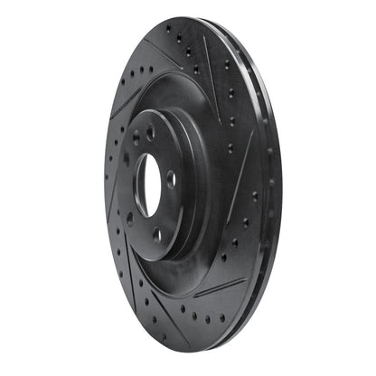 R1 Concepts R1 16-26 Polestar Polestar 2 Rear Right Drilled & Slotted Black Brake Rotor