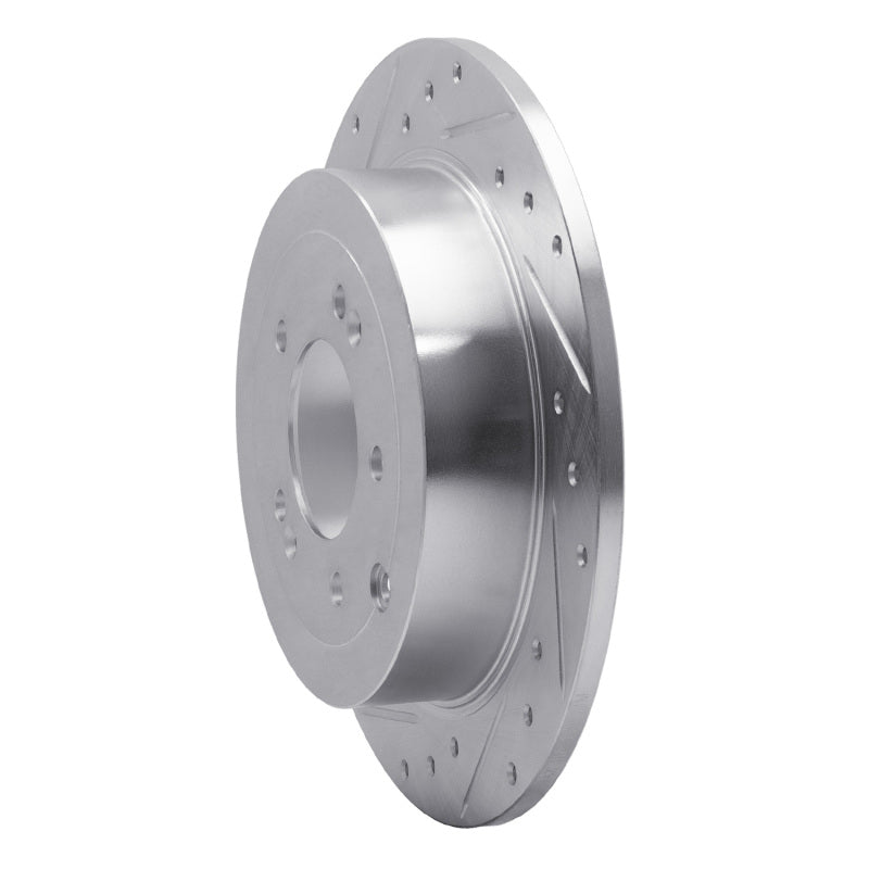 R1 Concepts R1 16-22 Hyundai TUCSON Rear Left Drilled & Slotted Silver Brake Rotor