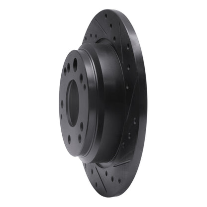 R1 Concepts R1 99-01 Acura RL Rear Right Drilled & Slotted Black Brake Rotor