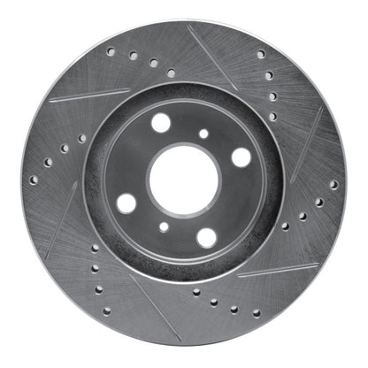 R1 Concepts R1 04-06 Scion XA Front Left Drilled & Slotted Silver Brake Rotor