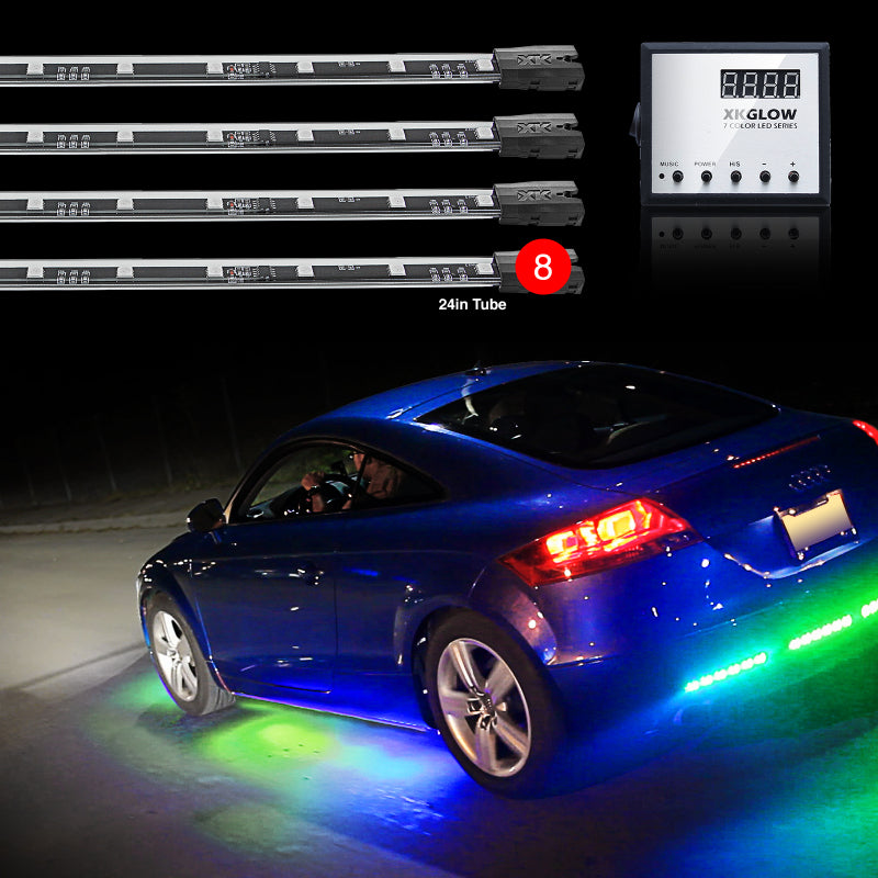 XKGLOW XK Glow 3 Million Color XKGLOW LED Accent Light Car/Truck Kit 8x24In Tubes