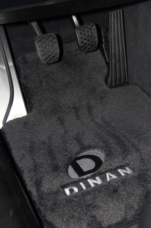 Dinan 12-18 BMW 320i F30 Signature Floor Mats Black w/ Silver Logo - Set of 4