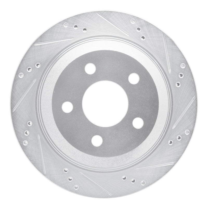 R1 Concepts R1 98-02 Chevrolet Camaro Rear Right Drilled & Slotted Silver Brake Rotor