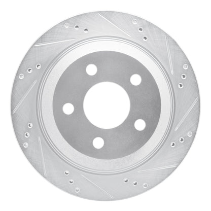 R1 Concepts R1 98-02 Chevrolet Camaro Rear Right Drilled & Slotted Silver Brake Rotor