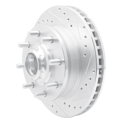 R1 Concepts R1 71-95 Chevrolet G30 Front Right Drilled & Slotted Silver Brake Rotor