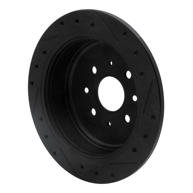 R1 Concepts R1 14-20 Peugeot 208 (Mexico) Rear Left Drilled & Slotted Black Brake Rotor