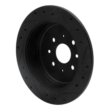 R1 Concepts R1 14-20 Peugeot 208 (Mexico) Rear Left Drilled & Slotted Black Brake Rotor