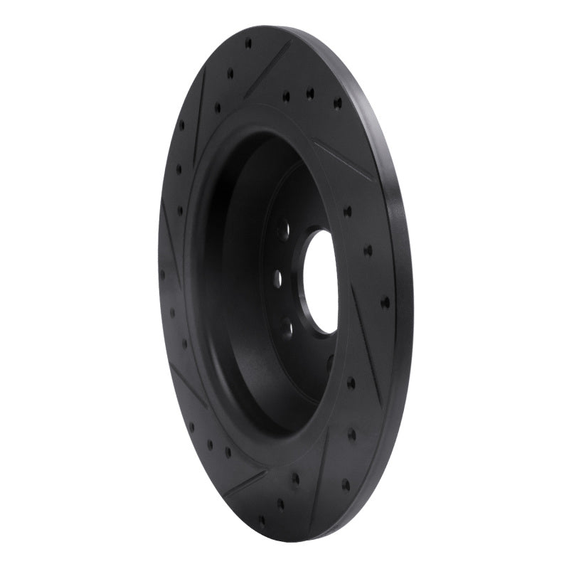 R1 Concepts R1 09-15 Ford Focus RS (Mexico) Rear Right Drilled & Slotted Black Brake Rotor