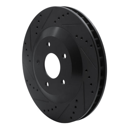 R1 Concepts R1 97-09 Cadillac XLR Right Front Drilled & Slotted Black Brake Rotor