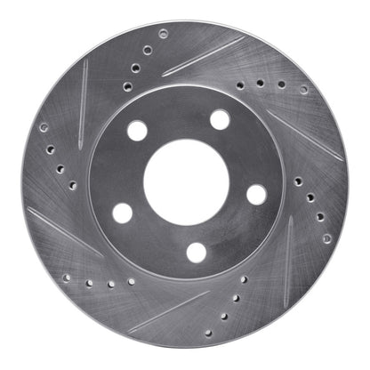 R1 Concepts R1 97-05 Buick Regal Front Left Drilled & Slotted Silver Brake Rotor