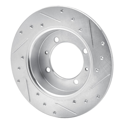 R1 Concepts R1 88-93 Dodge COLT Rear Left Drilled & Slotted Silver Brake Rotor