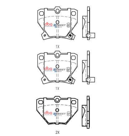 DBA 03-08 Pontiac Vibe FWD Rear SSEV Street Series Brake Pads