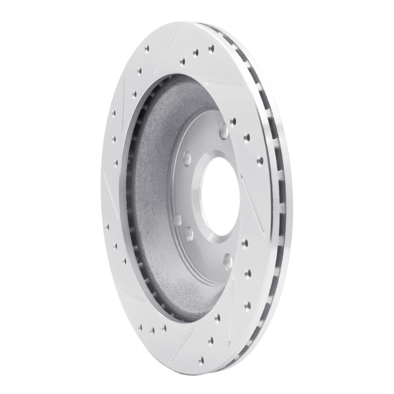 R1 Concepts R1 88-96 Chevrolet Corvette Rear Right Drilled & Slotted Silver Brake Rotor