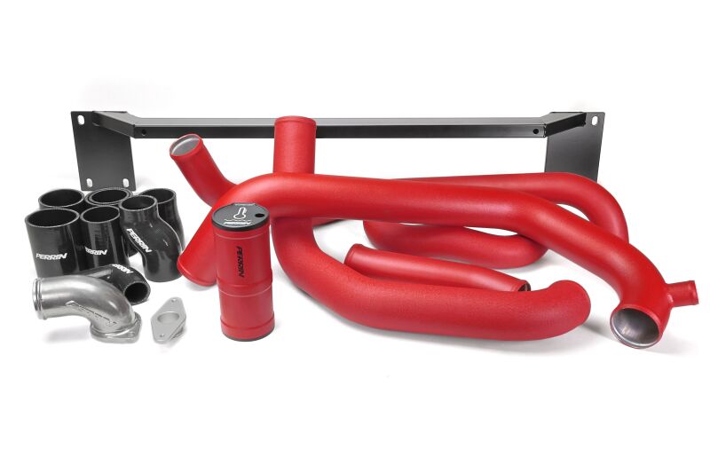 Perrin Performance PERRIN 08-14 Subaru WRX Front Mount Intercooler Boost Tube Kit - Red