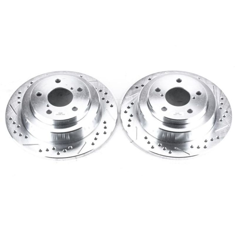 PowerStop Power Stop 05-06 Saab 9-2X Rear Evolution Drilled & Slotted Rotors - Pair