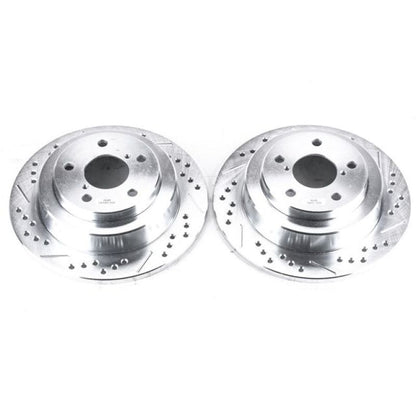 PowerStop Power Stop 05-06 Saab 9-2X Rear Evolution Drilled & Slotted Rotors - Pair