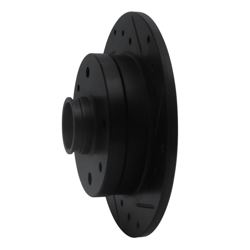 R1 Concepts R1 81-85 Mazda RX-7 Rear Right Drilled & Slotted Black Brake Rotor
